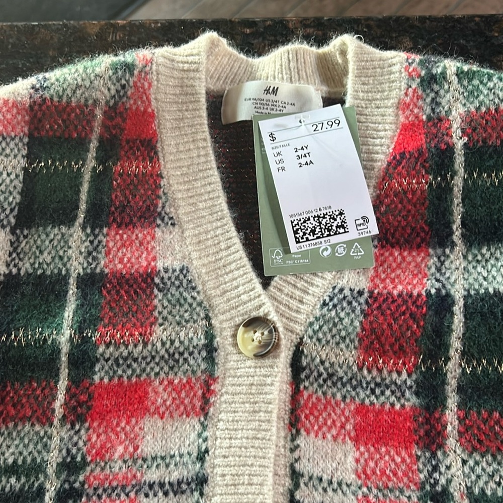 H and M new cardigan! Tags on size 3t